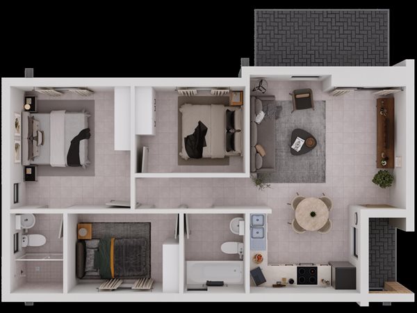 3 Bedroom Simplex 3 Bedroom Simplex